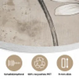 Modern - Design - Wit Akoestische PET Vilt - Rond klein -closeup_DE