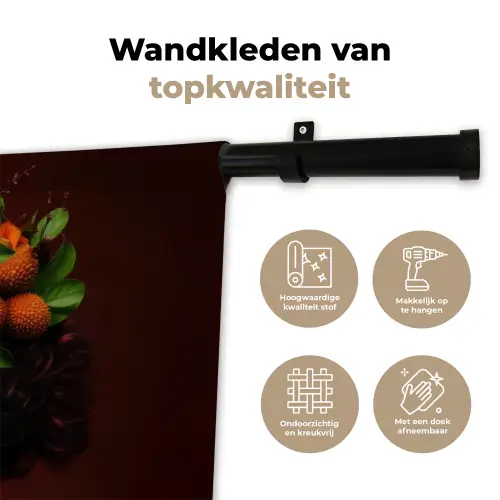 Vrouw - lychee - exotisch Wandkleed katoen klein -sfeer2