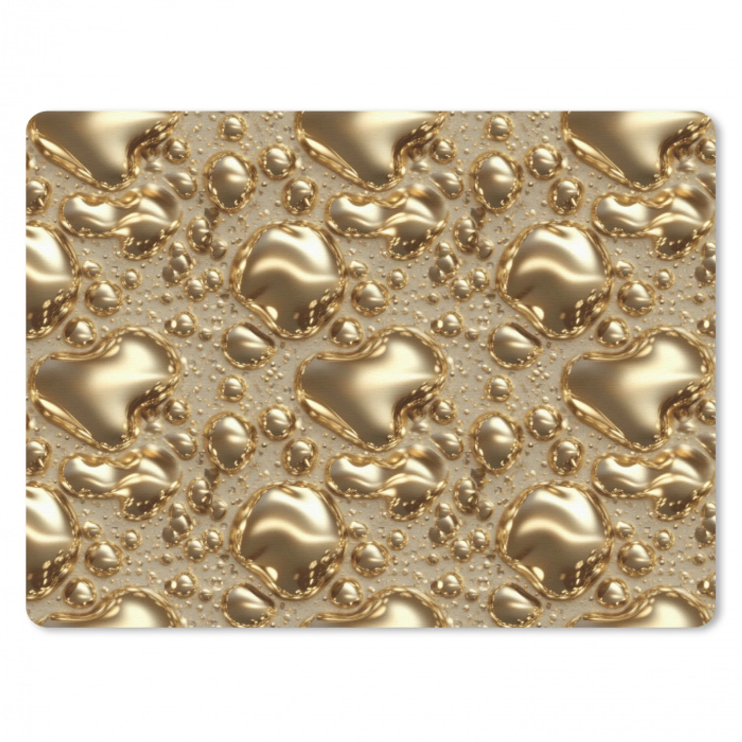 Druppels - Organisch - Goud muismat rubber klein 262 -3d