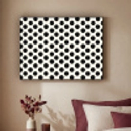 Klassiek - Stippen - Zwart Textielframe zwart klein 947 -sfeer1