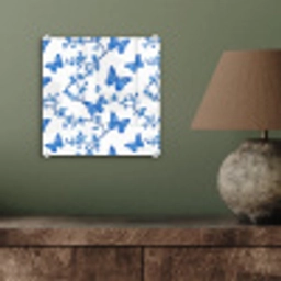 Vlinder - Bloemen - Blauw plexiglas 5mm klein 11 -sfeer3