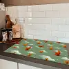 Dinosaurussen - Wolken - Sterren - Oranje Inductie beschermer vinyl 3mm klein -sfeer3