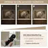Leeuwin - Bloemen - Wit - Goud Light Box met batterij (Wandlamp) middel -USP_dimbaarNL