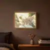 Bloesems - Wit - Zonnestralen -  Bloemblaadjes Light Box met batterij (Wandlamp) middel -sfeer4