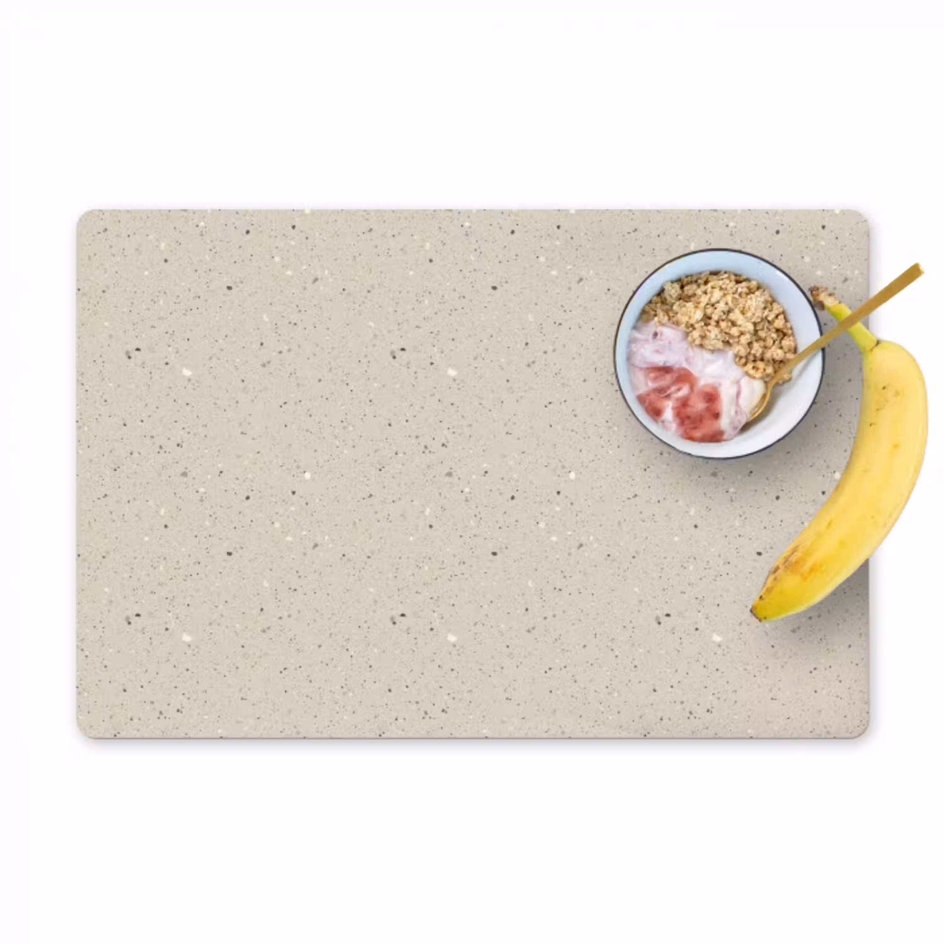 Lichtbeige - Terrazzo - Grijs Placemat vinyl groot 368 -zzzproduct_Kitchenyeah-website