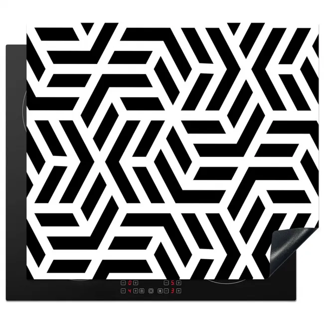 Geometrisch Labyrint Inductie beschermer vinyl 3mm middel -3d