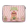 Matcha - Hond - Roze - Groen laptophoes neopreen klein -3d