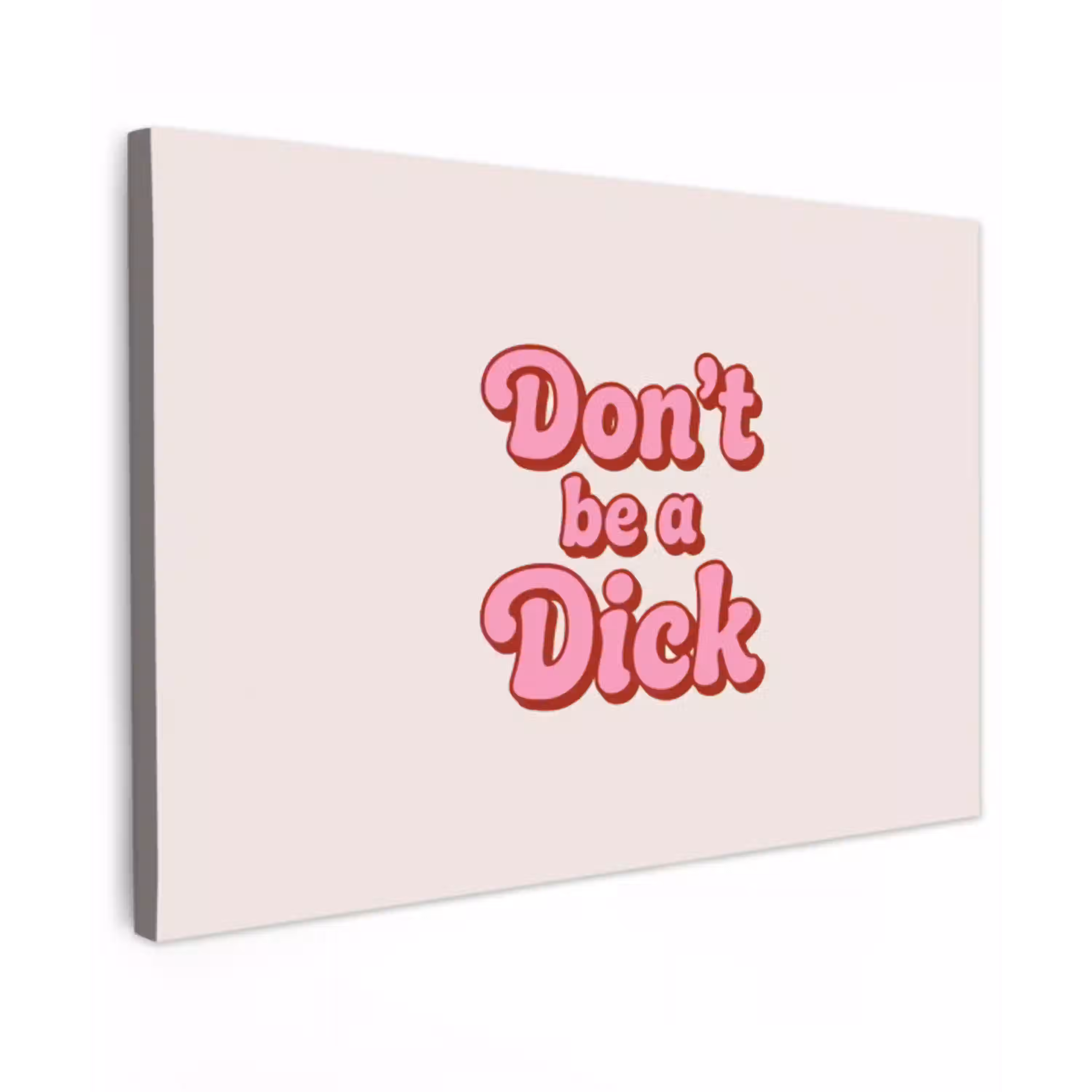 Tekst - Boodschap - Roze canvas 2cm klein -z3d