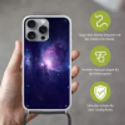 Ruimte - Sterren - Kleurrijk Hoesje iPhone 16 Pro Max met koord klein -sfeer2_DE