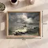 Vuurtoren - Golven - Storm Dienblad Rechthoek middel -USP_Formaat