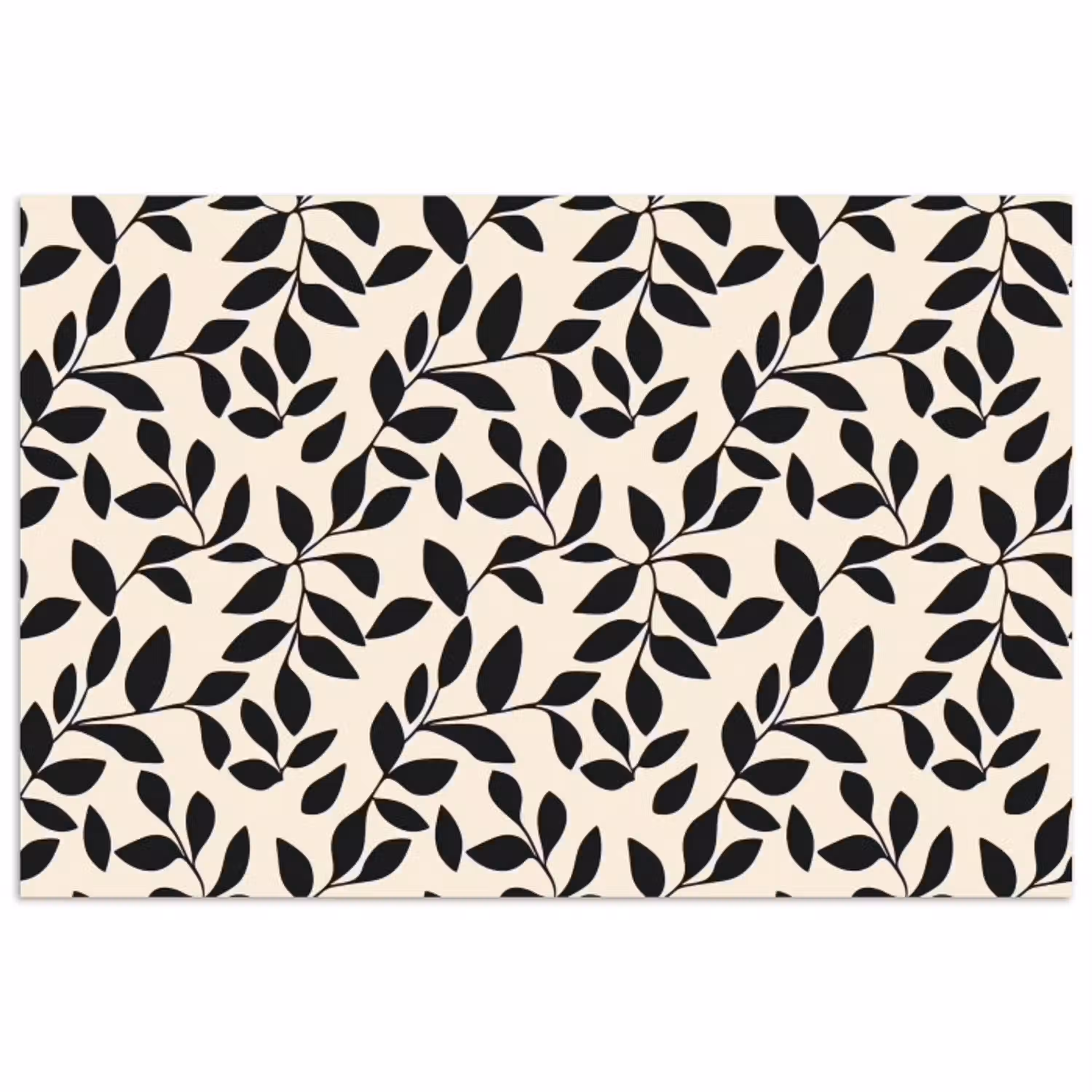 Elegant - Patroon - Zwart - Beige poster papier klein 62 -3d