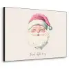 Kerstman - Kerst - Quote - Beige Textielframe zwart klein -3d