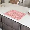 Roze - Retro - Patroon - Geblokt Inductie beschermer vinyl 3mm klein 276 -sfeer8