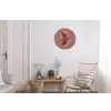 Illustratie - Vogels - Abstract - Roze Wandcirkel aluminium klein -woonkamer