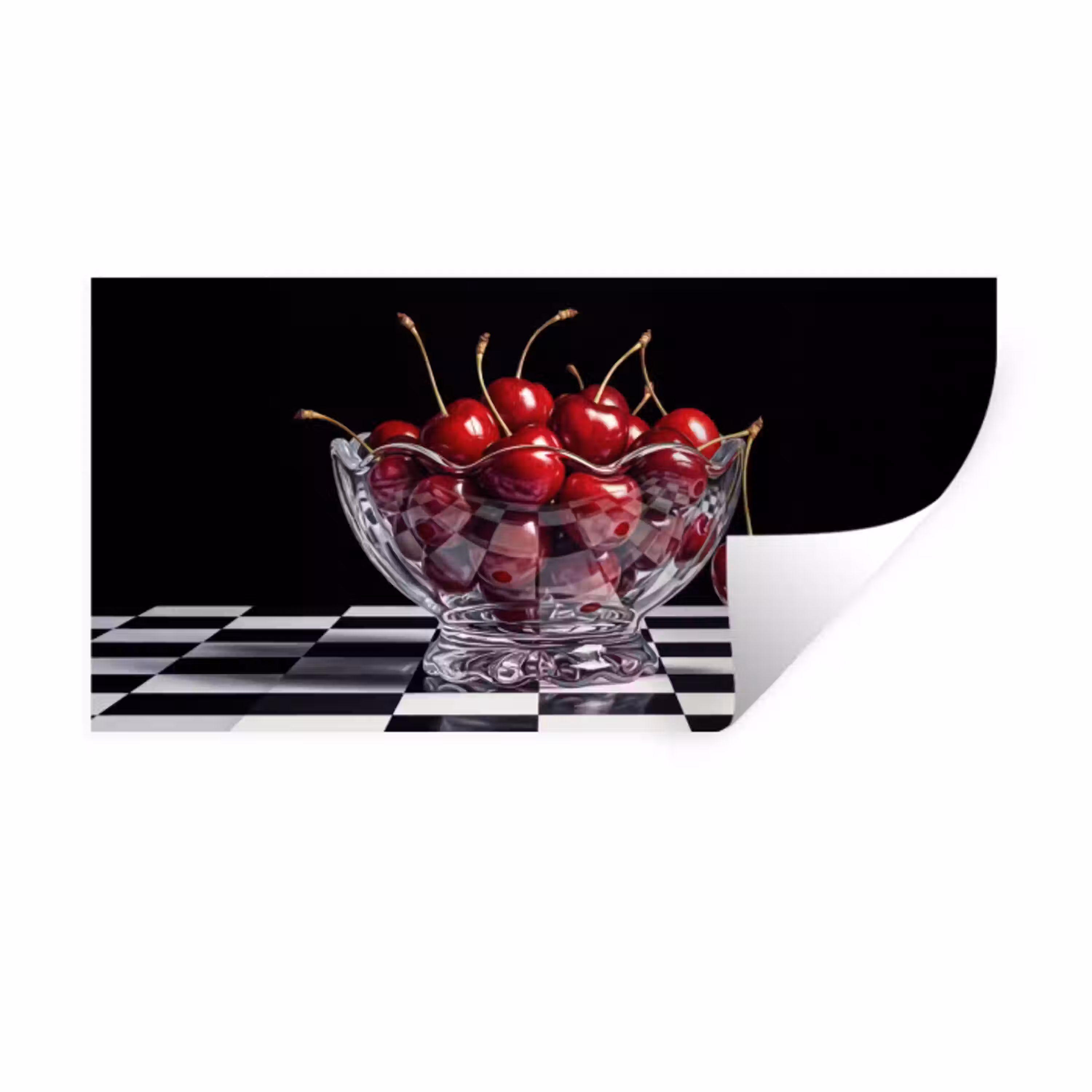 Eten - Kersen - Rood Muursticker klein -3d