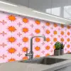 Zon - Patroon - Roze keuken achterwand 2 middel 871 -3d_schuin