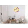 Vogels - Cirkel - Geel - Beweging Wandcirkel aluminium klein -woonkamer