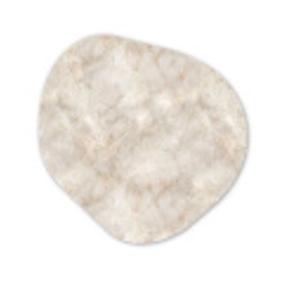 Lichtbeige - Goudbruine Nerven - Marmer Wandcirkel Organisch Aluminium middel 851 -3d