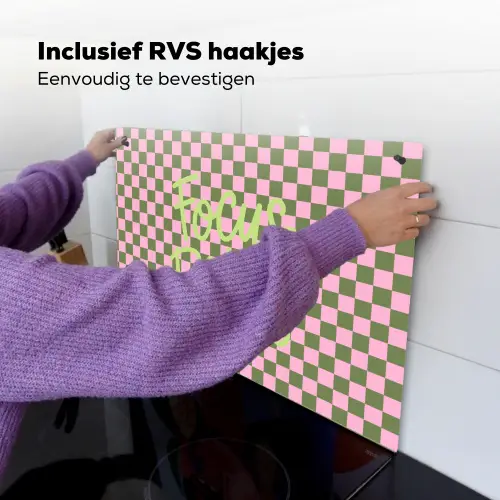 Focus - Vakken - Roze Inductie beschemer met haakjes klein -ky-ophangen-nl