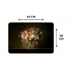 Glazen - Bloemen - Boeket - Kleuren Placemat vinyl groot -specs