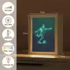 Voetballer - Trap - Blauw - Digitaal Light Box met kabel (Kinderlampje) klein -USP_FR