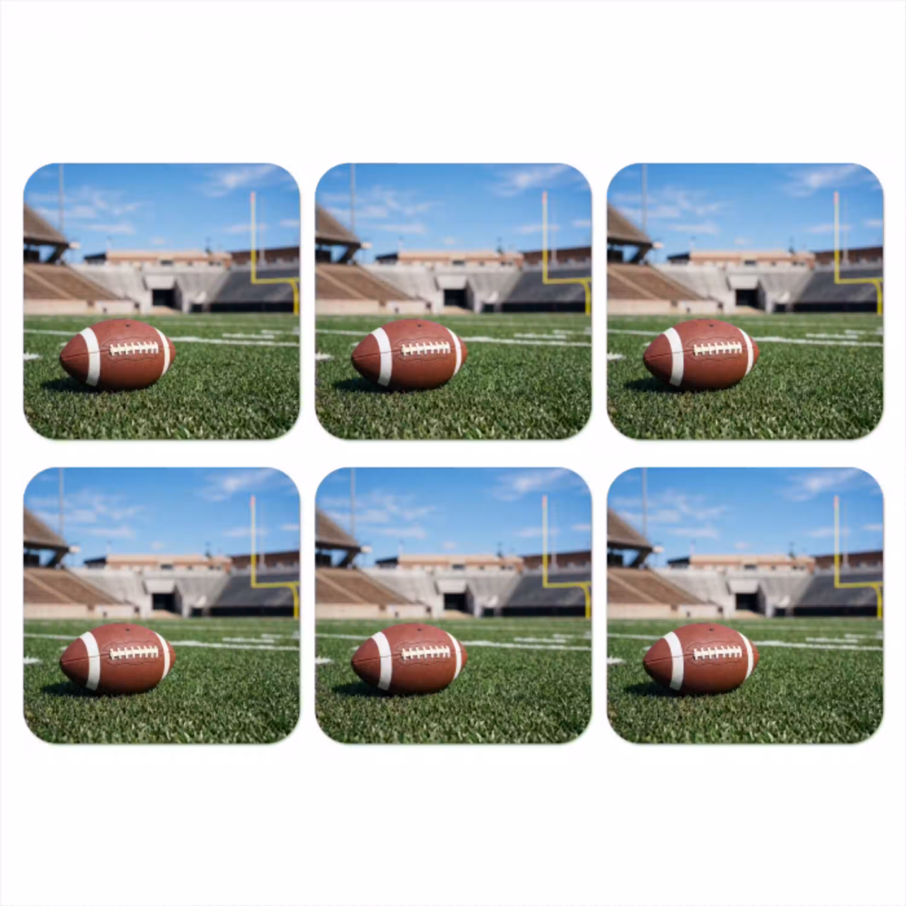 Football - Veld - Stadion - Sport onderzetter kurk middel -3d