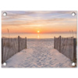 Zonsondergang - Strand - Zand tuinposter los doek klein -3d