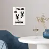Lobster - Beige - Minimalistisch poster papier klein -sfeer3