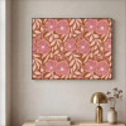 Sfeer - Bloemen - Roze Textielframe zwart klein 947 -sfeer2