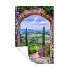 Doorkijk - Toscane - Landschap - Poort Muursticker klein -3d