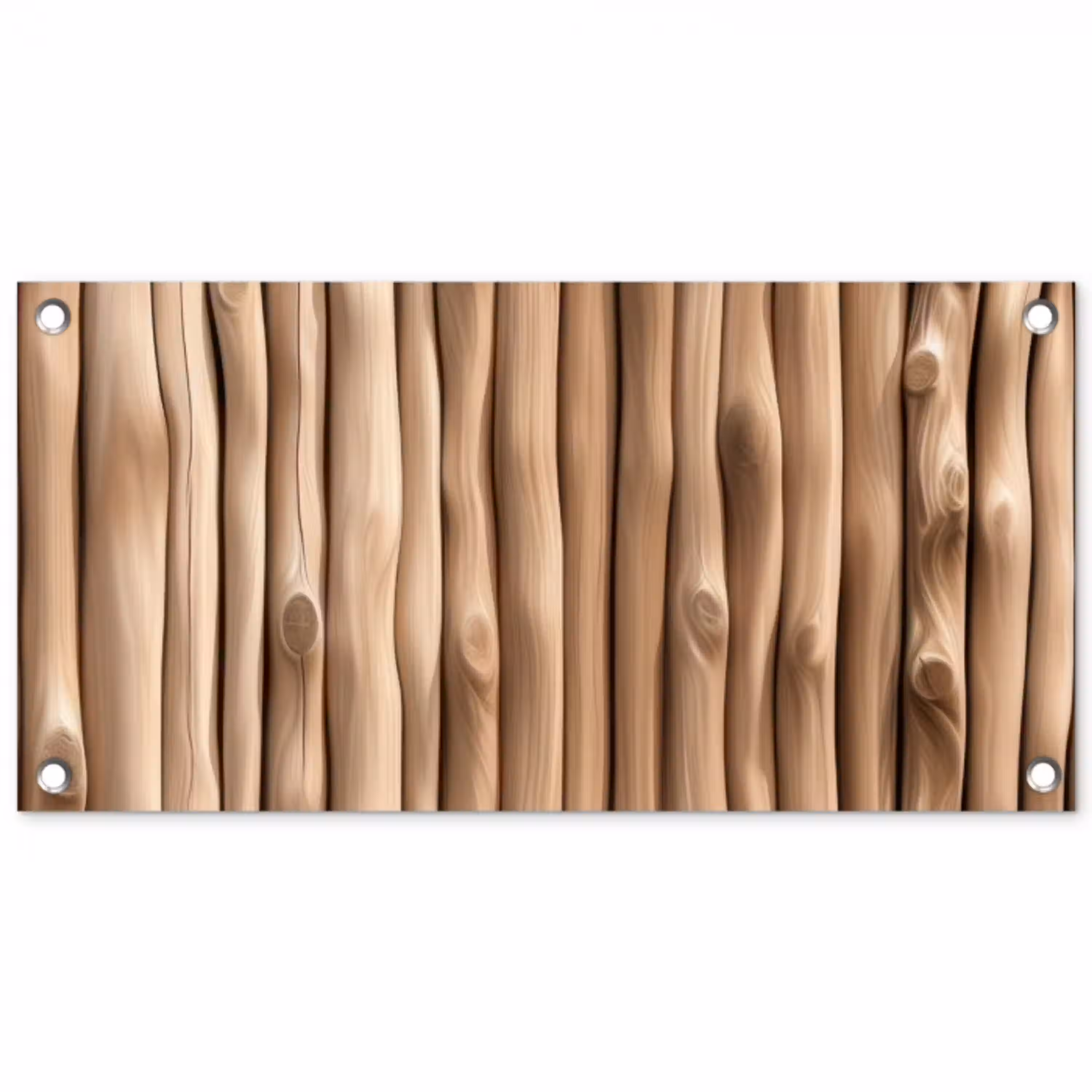 Hout - Stam - Lichtbruin tuinposter los doek klein -3d