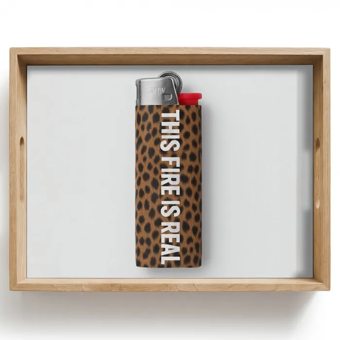 Aansteker - Quote - Panterprint Dienblad Rechthoek middel -z3d_shopping