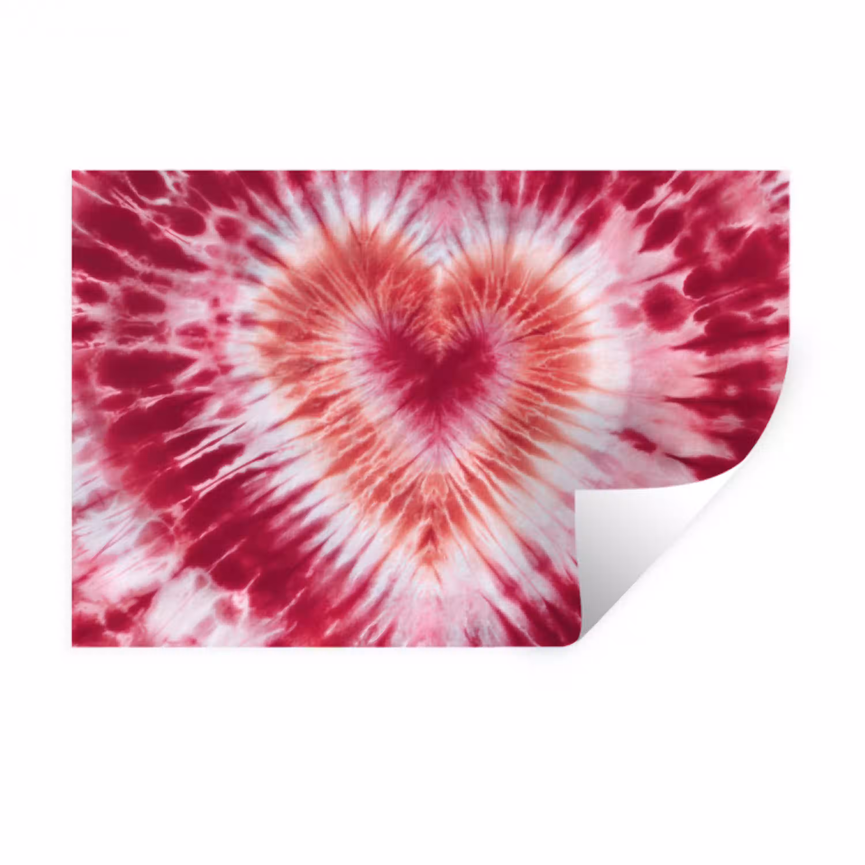 Hartvorm - Roze - Tie dye Muursticker klein -3d