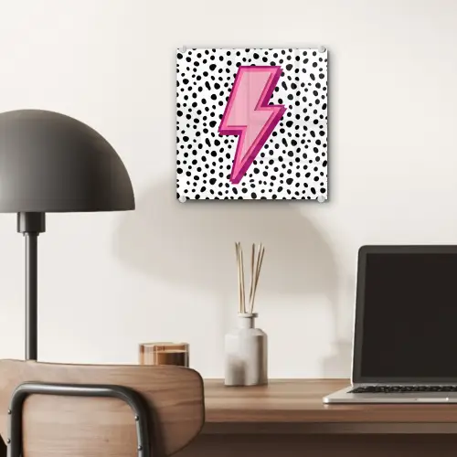 Bliksem - Roze - Stippen plexiglas 5mm klein -sfeer6