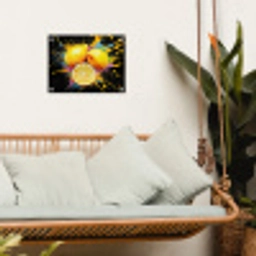Citroen - Graffiti - Kleurrijk - Verf - Modern tuinposter los doek klein -sfeer7