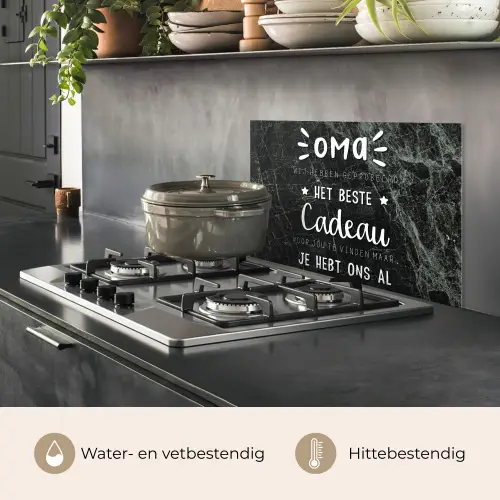 Oma - Spreuken - Oma je hebt ons al - Quotes keuken achterwand spatscherm klein -usp_NL
