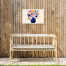 Vaas - Bloemen - Boeket Tuinposter op houten frame 2 cm dik klein -sfeer4