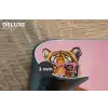 Tijger - Bril - Geel - Jasje Placemat vinyl groot -closeup
