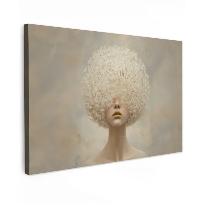 Dromerig - Beige - Paardenbloemzaadjes canvas 2cm klein -z3d