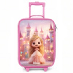 Prinses - Roze - Kasteel Kinderkoffer - Roze klein -3d