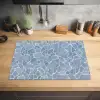 Abstract - Blauw - Bladeren Inductie beschermer vinyl 3mm klein -sfeer5