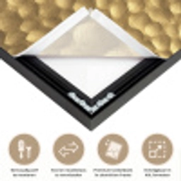 Metaal - Dynamisch - Goud Textielframe zwart klein 947 -USP_closeupNL