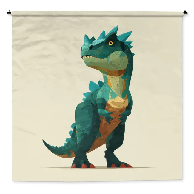 Wandkleed - Stekels - Dino - Blauw - Gespierd