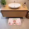 Matcha - Hond - Roze - Groen Badmat klein -sfeer1