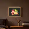 Paprika - Peer - Citroen - Graffiti - Verf - Abstract Light Box met batterij (Wandlamp) middel -sfeer4