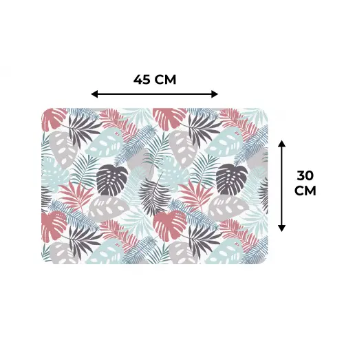 Inductie beschermer - Bladeren - Pastel - Jungle - Afdekplaat voor kookplaat Placemat vinyl groot -specs