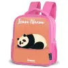 Panda - Slapen - Oranje Kinderrugzak - Roze middel -schuin