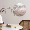 Graspluimen - Wind - Beige - Mistig Wandcirkel plexiglas klein -sfeer4