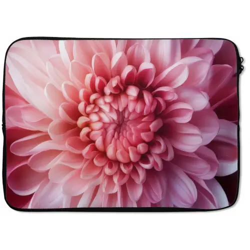 Dahlia - Bloem - Close up - Roze laptophoes neopreen klein -zkaufland3dotto