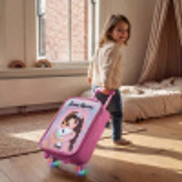 Meisje - Eenhoorn - Glitter Kinderkoffer - Roze klein -sfeer1